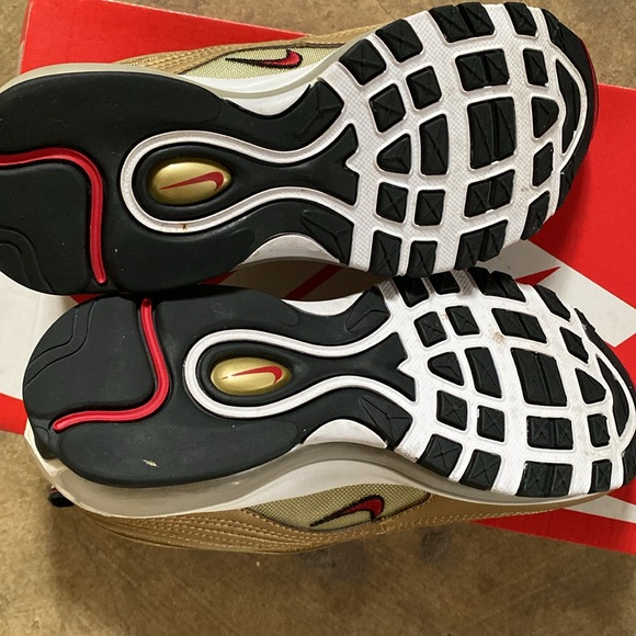 Nike Women’s Air Max 97 OG QS Metallic Gold Varsity Red (2017) sz 6 - Picture 10 of 11